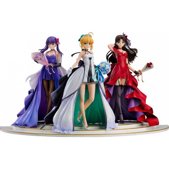 Fate/Stay Night: Saber, Rin Tohsaka and Sakura Matou 15th Celebration Dress Ver. - 1/7 Complete Figure